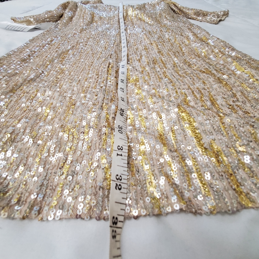 Ieena for Mac Duggal Bateau Neckline Sequin Dress 26448 Size 4 - Picture 10 of 12